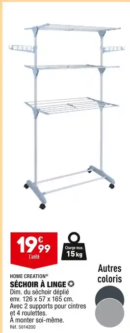 ALDI HOME CREATION SÉCHOIR À LINGE offre