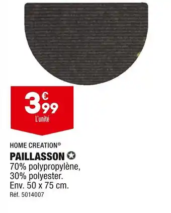 ALDI HOME CREATION PAILLASSON offre