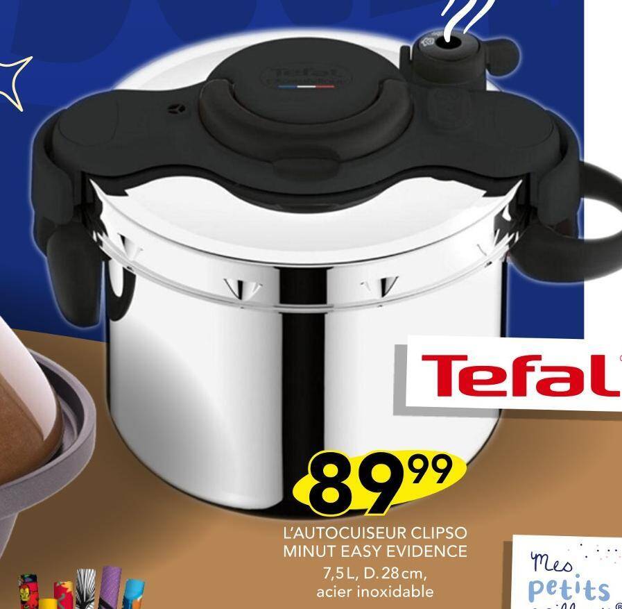 Promo Tefal L’AUTOCUISEUR CLIPSO MINUT EASY EVIDENCE chez Stokomani