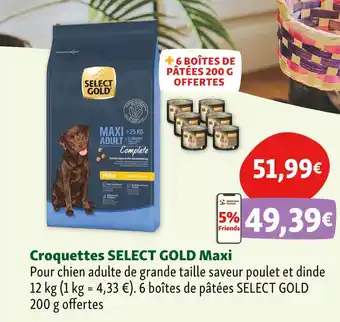 Maxi Zoo SELECT GOLD Croquettes Maxi offre