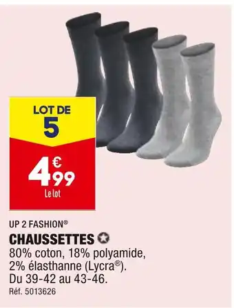 ALDI UP 2 FASHION CHAUSSETTES offre