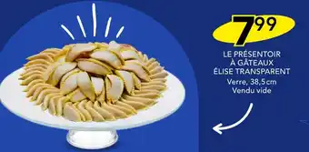 Stokomani LE PRÉSENTOIR À GÂTEAUX ÉLISE TRANSPARENT offre