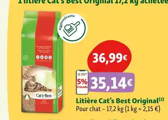 Maxi Zoo Cat’s Best Original Litière offre