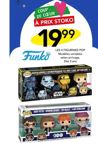 Stokomani Funko LES 4 FIGURINES POP offre