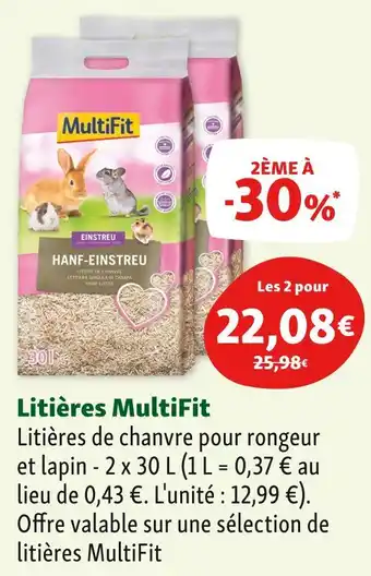 Maxi Zoo MultiFit Litières offre