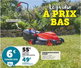 Super U TONDEUSE ELECTRIQUE FILAIRE offre