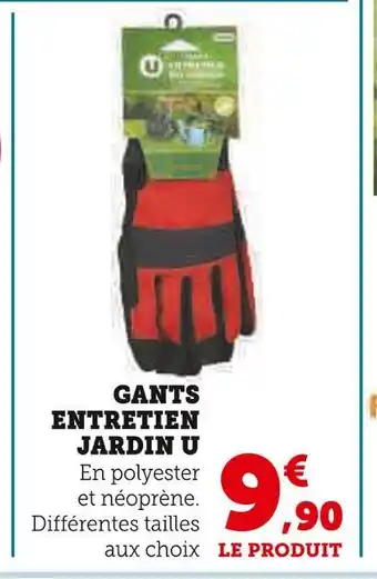 Super U U GANTS ENTRETIEN JARDIN offre