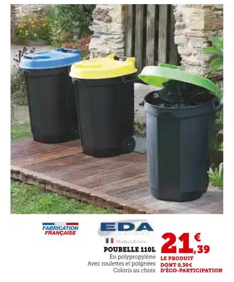 Super U EDA POUBELLE 110L offre