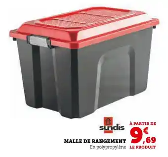 Super U Sundis MALLE DE RANGEMENT offre