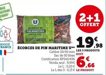 Super U U ÉCORCES DE PIN MARITIME offre