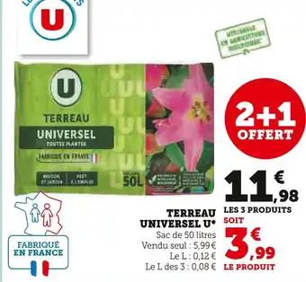 Super U U TERREAU UNIVERSEL offre