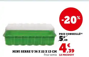 Super U U MINI SERRE 36 X 22 X 13 CM offre