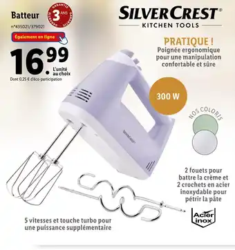 Lidl SILVER CREST Batteur offre