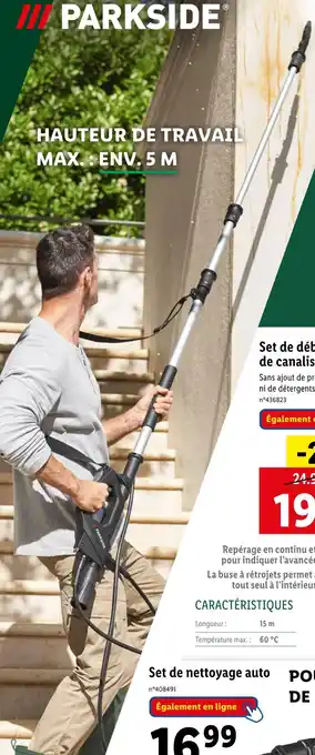 Lidl PARKSIDE Lance télescopique pour nettoyeur haute pression offre