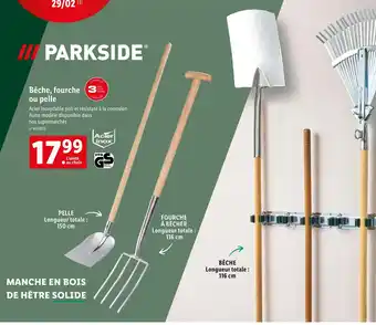 Lidl PARKSIDE Bêche, fourche ou pelle offre