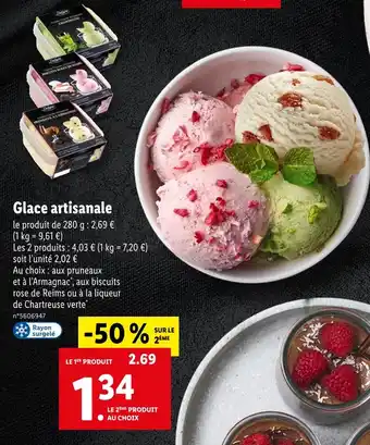 Lidl Deluxe Glace artisanale offre