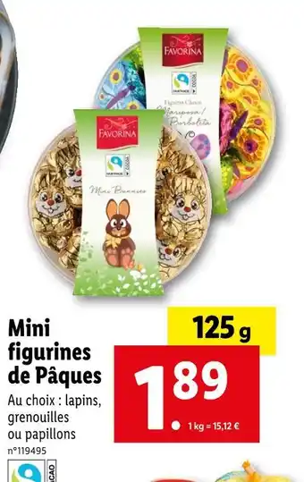 Lidl FAVORINA Mini figurines de Pâques offre
