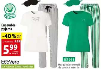 Lidl LENZING EcoVero Ensemble pyjama offre
