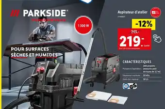 Lidl PARKSIDE Aspirateur d’atelier offre