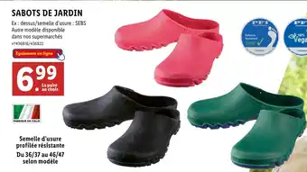 Lidl PARKSIDE SABOTS DE JARDIN offre