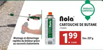 Lidl Nola CARTOUCHE DE BUTANE offre