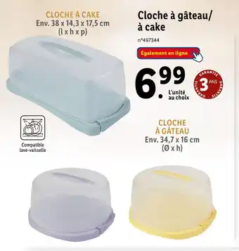 Lidl CLOCHE À GÂTEAU à offre