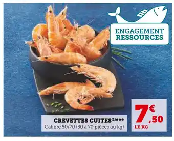 Super U CREVETTES CUITES offre
