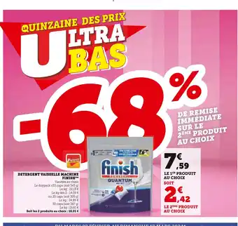 Super U FINISH DETERGENT VAISSELLE MACHINE offre