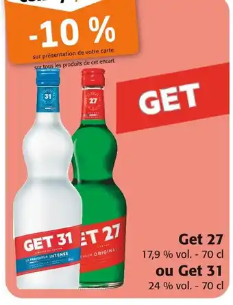 Colruyt Get -10 % sur tous les produits de cet encart Get 27 offre