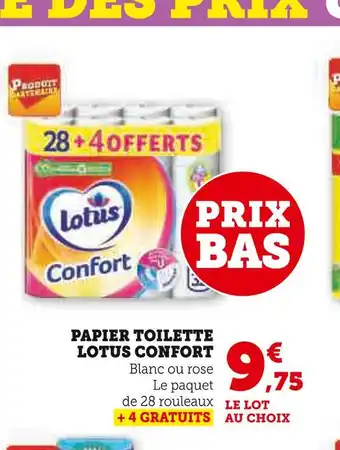 Super U LOTUS PAPIER TOILETTE CONFORT offre