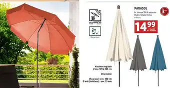Lidl LIVARNO PARASOL offre