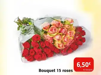 Colruyt Bouquet 15 roses offre
