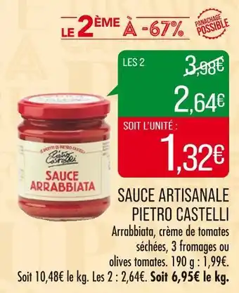 Match PIETRO CASTELLI SAUCE ARTISANALE offre