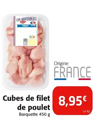 Colruyt Cubes de filet de poulet offre