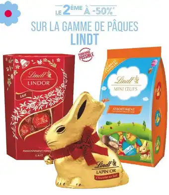 Match LINDT LE 2ÈME À -50% SUR LA GAMME DE PÂQUES LINDT offre