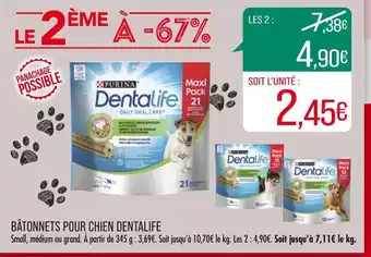 Match DENTALIFE BÂTONNETS POUR CHIEN offre