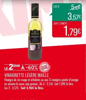 Match MAILLE VINAIGRETTE LÉGÈRE offre