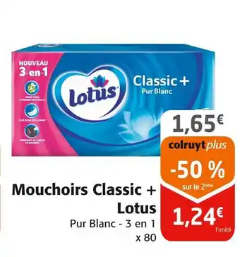 Colruyt Lotus Mouchoirs Classic + offre