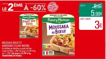Match FLEURY MICHON MOUSSAKA BOEUF ET AUBERGINES offre