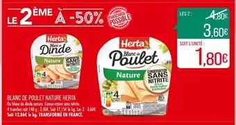 Match HERTA BLANC DE POULET NATURE offre