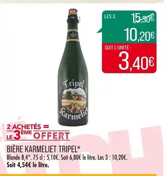 Match KARMELIET BIÈRE TRIPEL offre