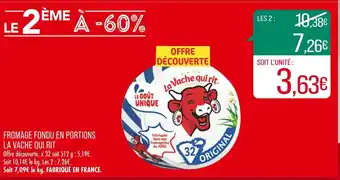 Match LA VACHE QUI RIT FROMAGE FONDU EN PORTIONS offre