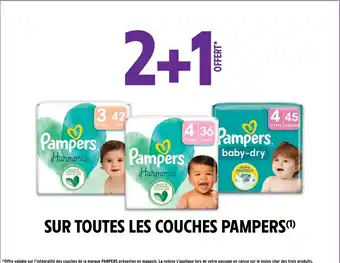 Intermarché Hyper SUR TOUTES LES COUCHES PAMPERS(¹) offre