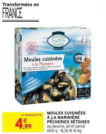 MOULES CUISINÉES LA MARINIÈRE PÊCHERIES SÉTOISES