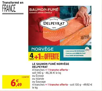 Intermarché Hyper LE SAUMON FUMÉ NORVÈGE DELPEYRAT offre