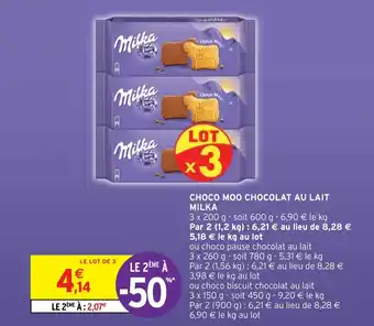 Intermarché Hyper CHOCO MOO CHOCOLAT AU LAIT MILKA offre