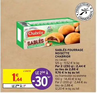 Intermarché Hyper SABLÉS FOURRAGE NOISETTE CHABRIOR offre