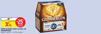 Intermarché Hyper BIÈRE BLONDE SANS ALCOOL 0.0 GRIMBERGEN offre