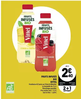 Supeco Fruits Infusés Bio Vittel offre