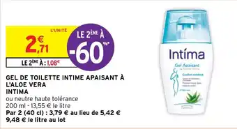 GEL DE TOILETTE INTIME APAISANT À L'ALOE VERA INTIMA